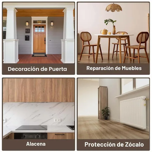 Vista 6 de PATIKIL Cinta de Veta de Madera de 2 pulgadas x 32 pies, Cinta de Reparación de Textura de Madera Autoadhesiva, Parche de Efecto de Madera Realista