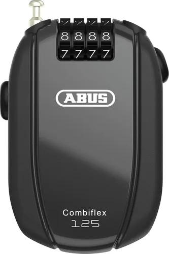 Vista 4 de ABUS Combiflex Cable Lock - Candado para asegurar esquís, casco, cochecito y equipaje - Viaje 65-65 cm de largo - 3 mm de grosor - con código Negro