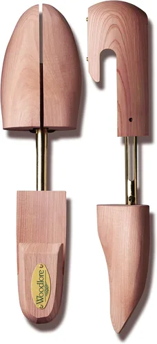 Vista 3 de Woodlore - Árboles de zapatos para hombre, combinación de 2 árboles aromáticos de cedro rojo (para dos pares de zapatos) fabricados en los Estados