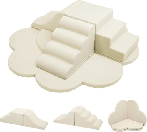 Vista 10 de Merax - Juguetes de escalada de interior para niños pequeños, 6 piezas de bloques de escalada de espuma suave Set de juego suave Climb & Slide