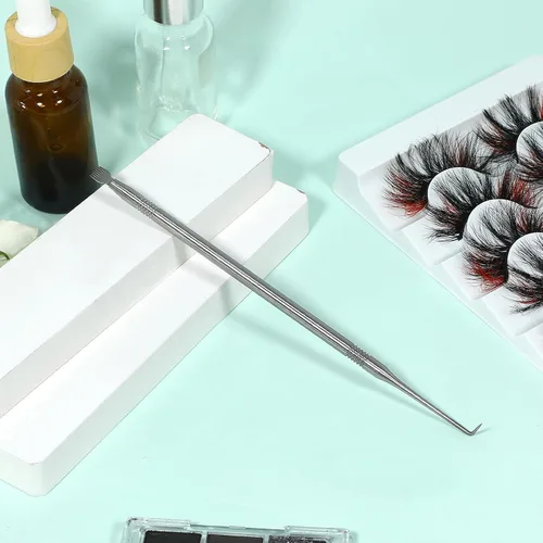 Vista 2 de Kit profesional 2 en 1 de elevación y tinte de pestañas, herramienta separadora de pestañas con peine, cepillo de permanente de pestañas de acero