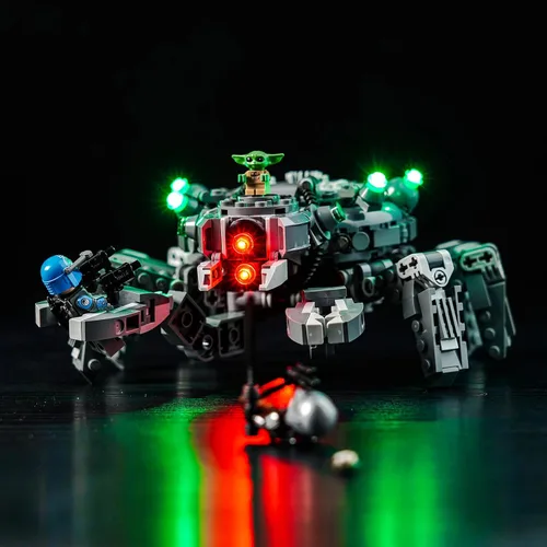 Vista 5 de BrickBling Kit de luz LED compatible con Lego Spider Tank, iluminación creativa compatible con Lego 75361-Sin modelo, solo luces