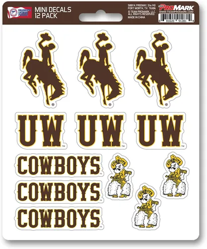 Vista 5 de FANMATS NCAA - Juego de calcomanías unisex para adolescentes, paquete mini de 12
