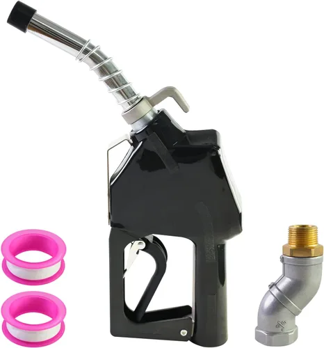 Vista 11 de 11A Negro 3/4 "NPT Boquilla de combustible automática Boquilla de apagado automático Boquilla de bomba de gas Boquilla de flujo máximo 16 GPM con 3