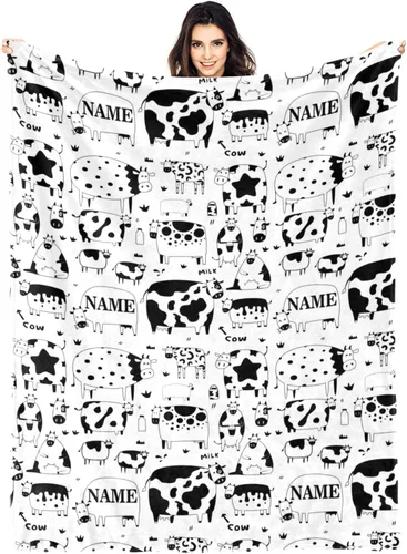 Vista 17 de Manta personalizada divertida para amantes de los gatos, manta con nombre personalizado con bonito regalo de gato para personas que aman a