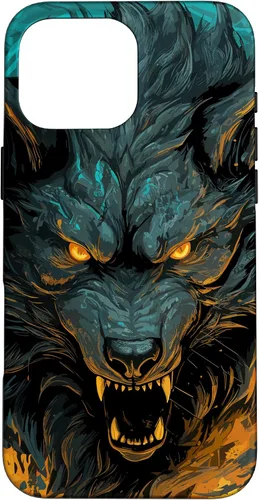 Vista 19 de Fenrir Wolf - Funda para iPhone 17, diseño de mitología nórdica