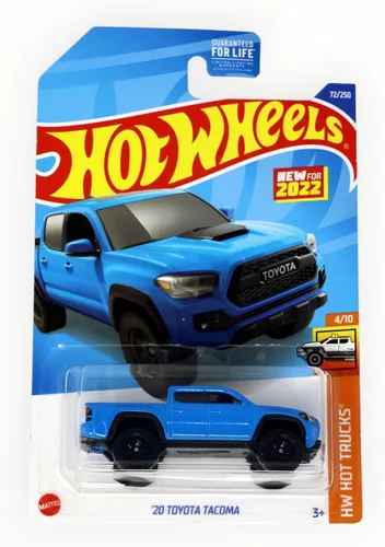 Vista 2 de Hot Wheels Toyota Tacoma '20, camiones calientes 4/10 [azul]