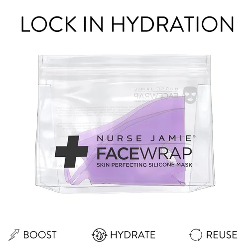 Vista 6 de Nurse Jamie FaceWrap Silicone Mask – Reusable Hydration Wrap for Enhanced Skincare Absorption & Moisture Retention
