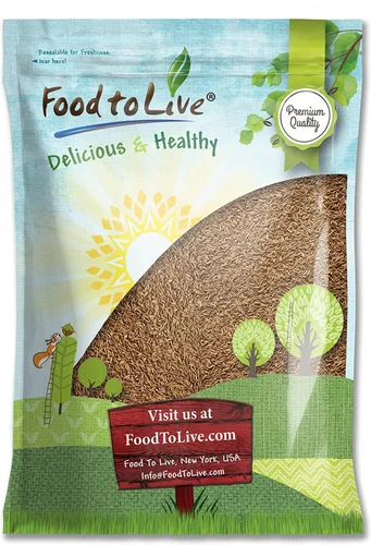 Vista 4 de Food to Live - Semillas de alcaravea, semillas de alcaravea secas enteras de 1 libra, Kosher y veganas, especias saladas a granel. Ricas en fibra