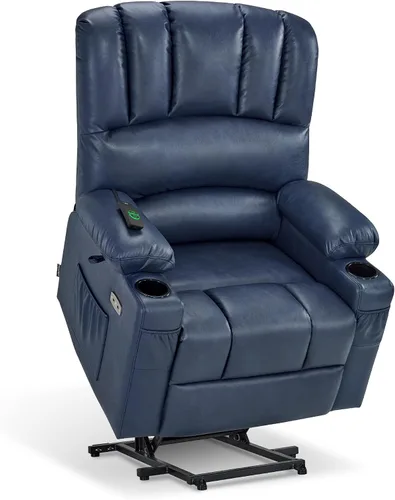 Vista 18 de MCombo Silla reclinable grande para ancianos altos, 7099 Negro