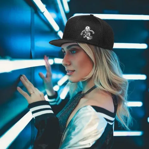 Vista 2 de Sombrero de patineta Snapback para hombre, sombreros de visera plana para niño, gorra de béisbol ajustable para adolescentes, deportes de hip hop