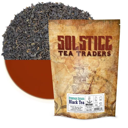 Vista 18 de Hojas sueltas té verde a granel Solstice Tea Traders, varios sabores en bolsa