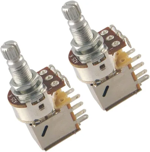 Vista 4 de gazechimp Potenciómetro de guitarra de 0.709 in de largo con control de empuje, 2 unidades, A25K