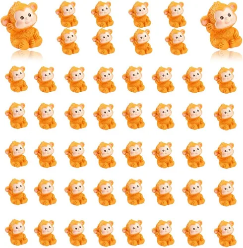 Vista 11 de 50 mini figuras de animales de la selva de safari, de resina, elefante, animales salvajes, accesorios de jardín de hadas, para paisaje de musgo