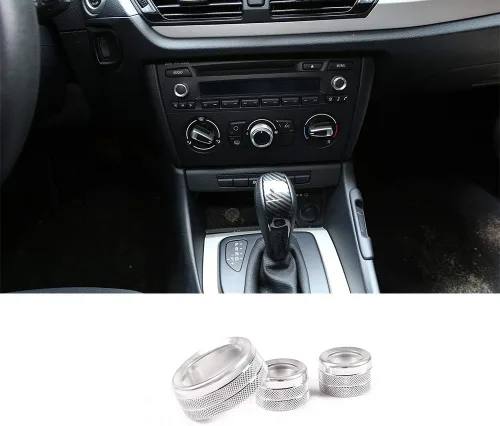 Vista 10 de YIWANG 3 unids para BMW X1 E84 2013 2014 2015 car styling aire acondicionado perillas audio círculo Trim aleación accesorio (azul)