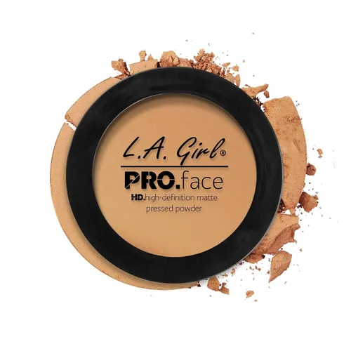 Vista 5 de L.A. Girl PRO.Face Polvo prensado mate, castaño GPP614 (paquete de 3)