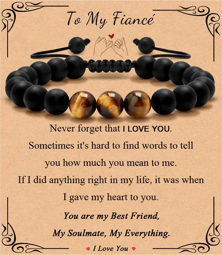 Vista 20 de Pulsera de regalos para hombres para papá hijo mi hombre novio marido hermano nieto abuelo papá bonus sobrino tío cumpleaños día del padre