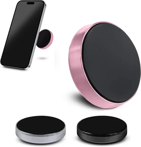 Vista 8 de True Line soporte para teléfono celular para el automóvil, para el tablero del auto, con imán, kit de montaje, para el volante, Negro