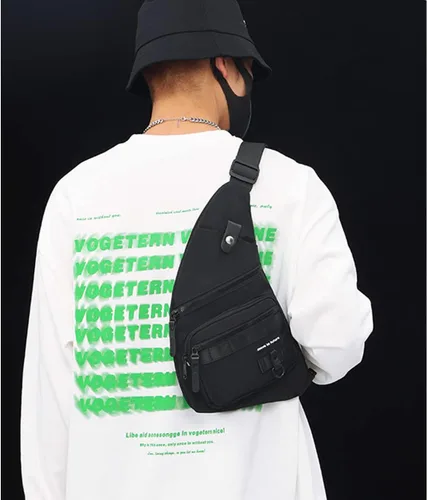 Vista 8 de Bolso bandolera antirrobo cruzado en el pecho, mochila de hombro para mujeres y hombres, bolsa de bolsillo personal ligera para senderismo y viajes