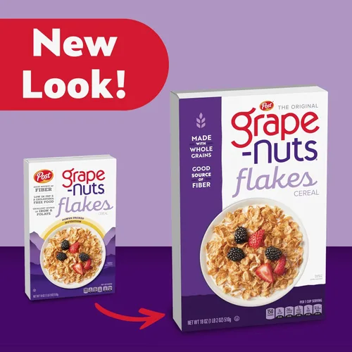 Vista 4 de Cereal de desayuno con copos de nueces, cereales crujientes de trigo integral y cebada, ideal para yogures, parfaits y aperitivos caseros, caja