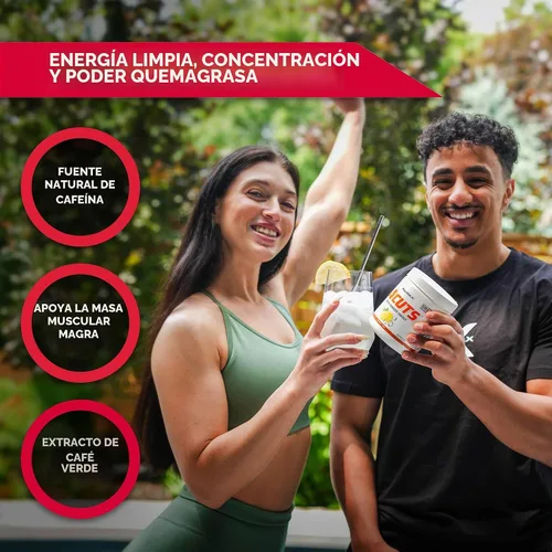 Vista 4 de ALLMAX A:CUTS Bebida energética cargada de aminoácidos, sabor frambuesa azul - 210 g - con cafeína, extracto de café verde, L-carnitina y 2000 mg