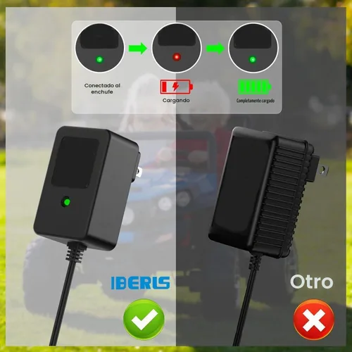 Vista 4 de Cargador de batería de 12 V compatible con juguetes de paseo, coche