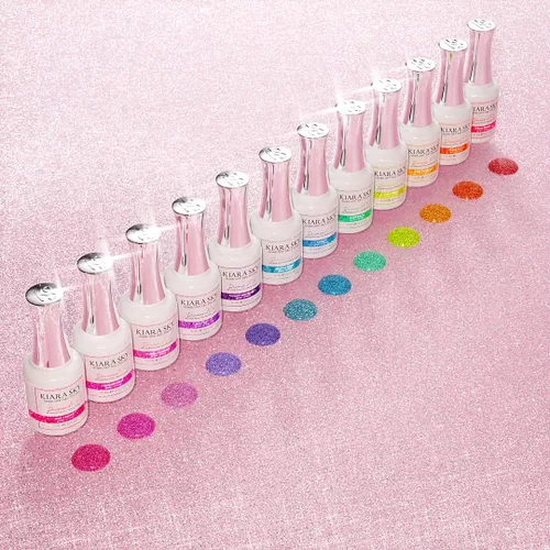 Vista 8 de KIARA SKY Esmalte de uñas Gel Polish DiamondFX con purpurina reflectante y efecto de polvo de diamante brillante, 0.5 fl oz, Beets It (morado)