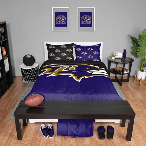 Vista 24 de FOCO Unisex-Adult NFL Team Logo Bed in a Bag Comforter Bedding 3-Piece Set