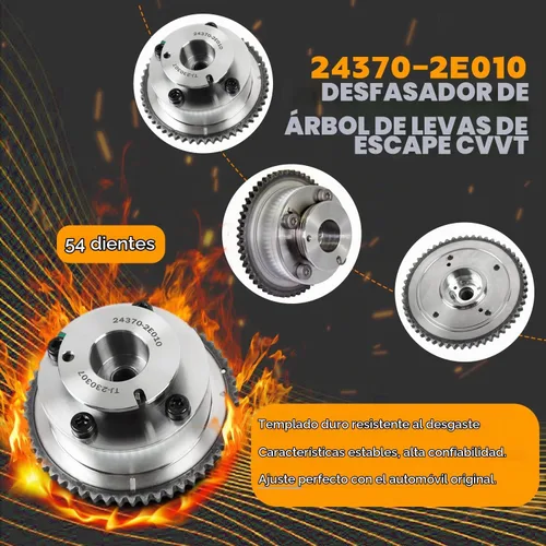 Vista 5 de PANGOLIN 24321-2E010 Kit de cadena de distribución con 2 piezas de engranaje de correa de sincronización de admisión y escape VVT para Kia Soul