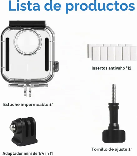 Vista 8 de Carcasa impermeable FiTSTILL para Go Pro MAX 2
