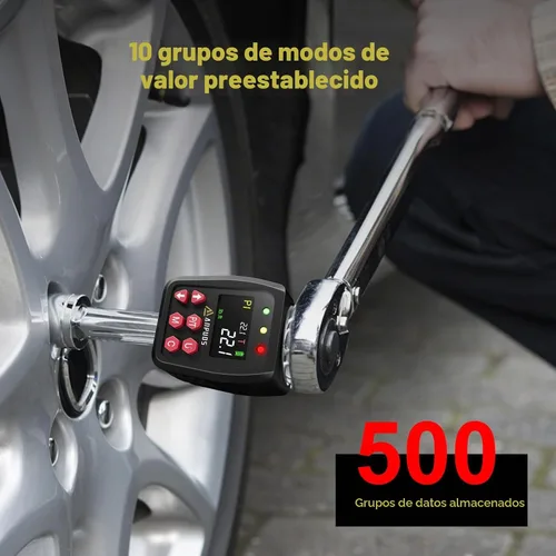 Vista 4 de ANPUDS Adaptador de par digital de 1/2 pulgada, 1.1-22.1 pies-lb/1.5-30 Nm, convertidor de llave dinamométrica digital con ±1% de precisión, valor