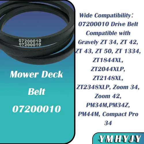 Vista 2 de 07200010 Drive Belt 53.74 for Ariens Zoom/Gravely ZT 34-52 1844XL/ZT1334