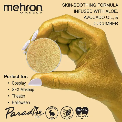 Vista 7 de Maquillaje Mehron Paradise AQ - Recambio de maquillaje (0.25 onzas) (Azul oscuro metálico)