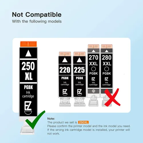 Vista 7 de E-Z Ink (TM) Cartucho de tinta compatible de repuesto para PGI-250XL CLI-251XL Compatible for Canon PGI 250 XL CLI 251 XL work with PIXMA MX922