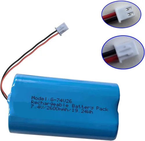 Vista 3 de Batería recargable de iones de litio de 7.4V 2600mAh 18650 2s1p con conector de enchufe XH2.54/2P para iluminación LED, equipo electrónico, paquete