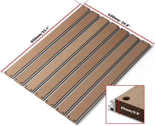 Vista 2 de Genmitsu 6060 Mesa de Tablero de Desperdicio Híbrida de Aluminio y MDF para Máquina de Router CNC PROVerXL 4030 a 6060 Kit de Extensión de Eje XY