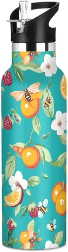 Vista 25 de Botella de agua aislada con popote Kawaii Devon Rex Cats Blush doble pared aislada al vacío ligera para deportes, gimnasio, viajes al aire libre