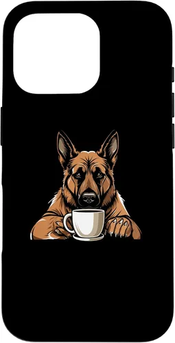 Vista 8 de iPhone 16 Dog Breed Coffee - German Shepherd Case