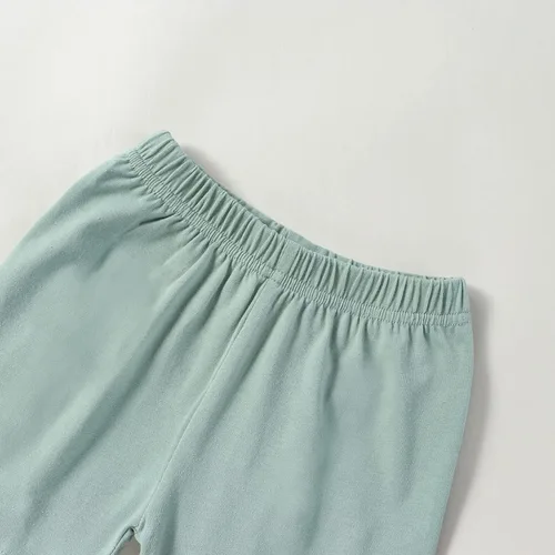 Vista 5 de Conjunto de 2 piezas de camiseta sin mangas de color sólido para niñas pequeñas, conjunto de 2 piezas, traje casual de verano
