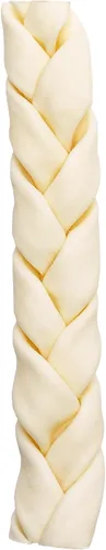 Vista 2 de Pet Factory 100% fabricado en Estados Unidos, piel de res trenzada de 12 pulgadas, sabor natural, 1 unidad/1 paquete