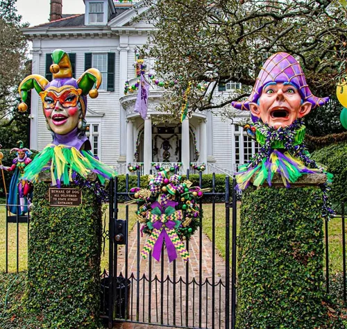 Vista 4 de ABTOLS Lazos de corona de Mardi Gras, lazos verdes y morados con purpurina para corona para fiesta de carnaval, lazos decorativos de lentejuelas