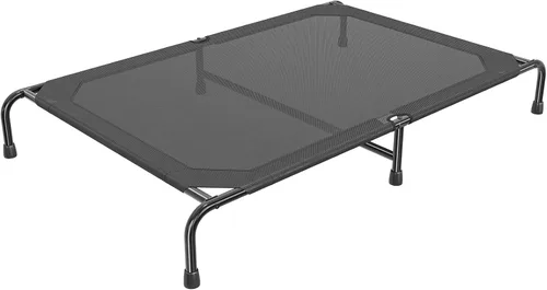 Vista 17 de Simple Trending - Cama elevada para perros para perros de tamaño grande, cuna elevada para mascotas al aire libre con cama de hamaca para mascotas