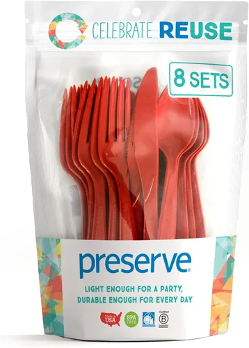 Vista 13 de Preserve - 11101 Preserve - Juego de cubiertos de cocina, 24 unidades, color verde manzana