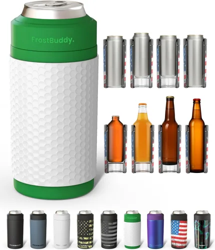 Vista 29 de Frost Buddy - Enfriador universal de latas, aislante de latas de acero Se adapta a latas delgadas de 12 onzas, 16 onzas, niños altos