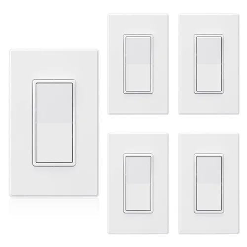 Vista 17 de Elegrp Interruptor de luz, 3 vías, 15 amperios, 120-277 voltios, reemplazo de pared de paleta basculante, corriente alterna, autopuesta a tierra