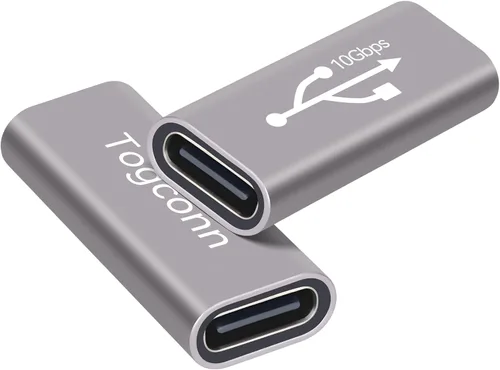 Vista 6 de Paquete de 2 acopladores USB, carcasa de aluminio USB 3.0 tipo A hembra a hembra, compatible con transferencia de datos de 5 Gbps y carga rápida