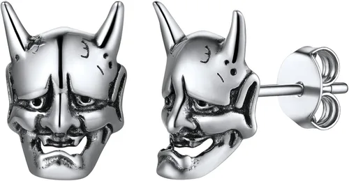 Vista 11 de SILVERCUTE 925 Sterling Silver Earrings for Women,Silver Cat/Dinosaur/Devil Horn/Leaf/Snake/Skeleton Various Stud Earrings or Ear Cuffs 01.cat