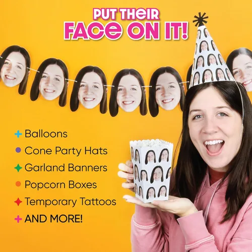 Vista 9 de Big Dot of Happiness Cara divertida con fotos personalizadas, recuerdos de fiesta, tatuajes temporales divertidos para la cara, juego de 12