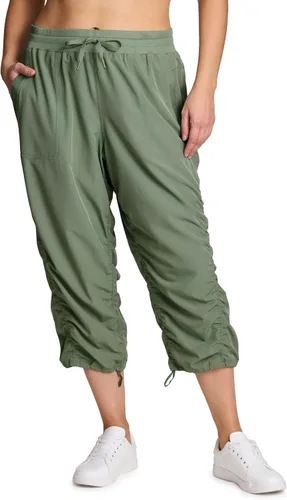 Vista 12 de RBX Active - Pantalón capri con cordón ajustable para mujer, talla grande, ligero, tejido