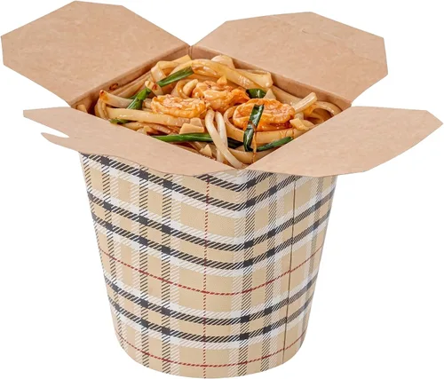 Vista 22 de Restaurantware Caja para llevar fideos de papel negro de 16 onzas, 200